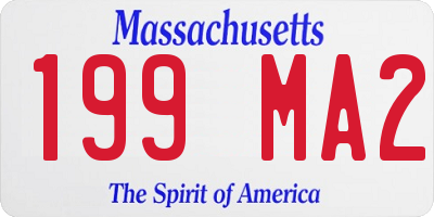 MA license plate 199MA2
