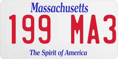 MA license plate 199MA3
