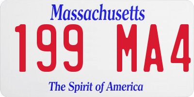 MA license plate 199MA4