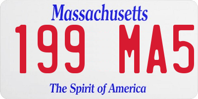 MA license plate 199MA5