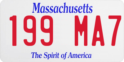 MA license plate 199MA7