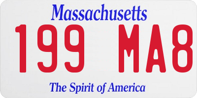 MA license plate 199MA8