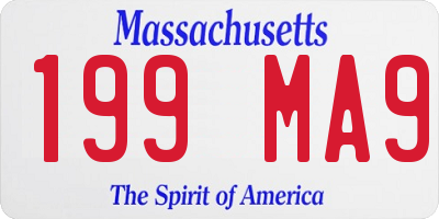 MA license plate 199MA9