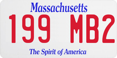 MA license plate 199MB2