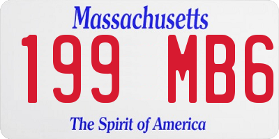 MA license plate 199MB6
