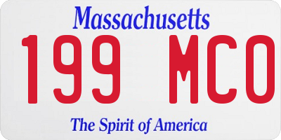 MA license plate 199MC0