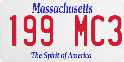 MA license plate 199MC3