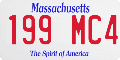 MA license plate 199MC4