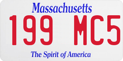 MA license plate 199MC5