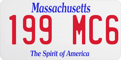 MA license plate 199MC6