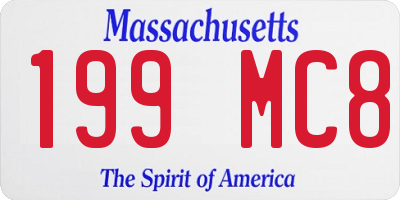 MA license plate 199MC8