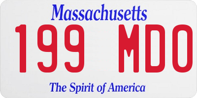 MA license plate 199MD0