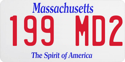 MA license plate 199MD2
