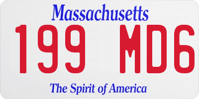 MA license plate 199MD6