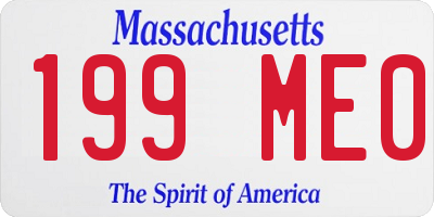 MA license plate 199ME0