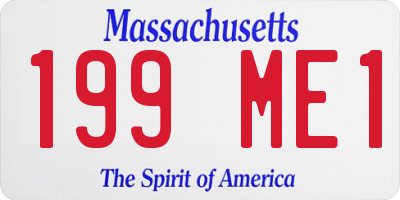 MA license plate 199ME1