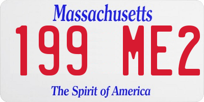 MA license plate 199ME2