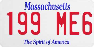 MA license plate 199ME6