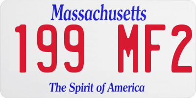 MA license plate 199MF2