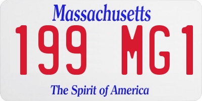 MA license plate 199MG1