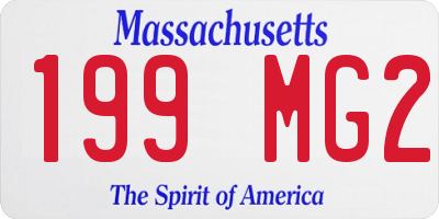 MA license plate 199MG2