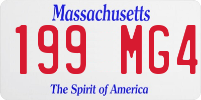 MA license plate 199MG4