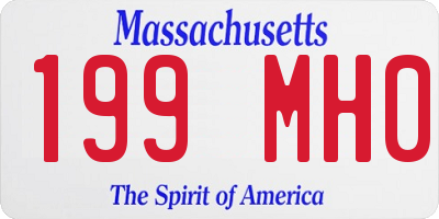 MA license plate 199MH0