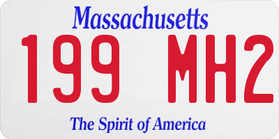 MA license plate 199MH2
