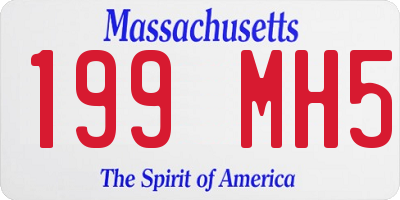 MA license plate 199MH5