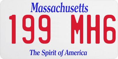 MA license plate 199MH6