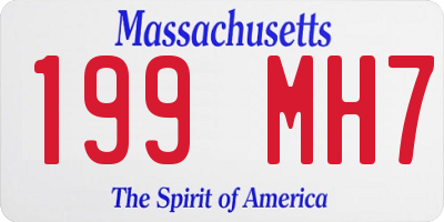 MA license plate 199MH7