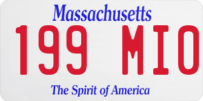 MA license plate 199MI0