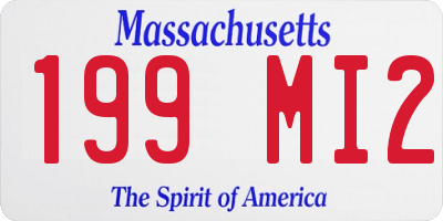 MA license plate 199MI2