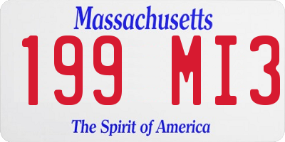 MA license plate 199MI3