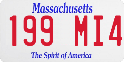 MA license plate 199MI4