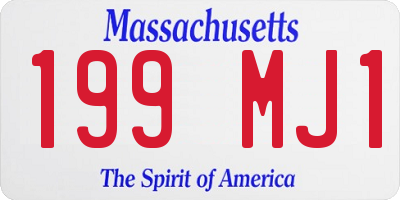 MA license plate 199MJ1