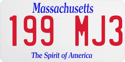 MA license plate 199MJ3