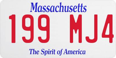 MA license plate 199MJ4