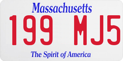 MA license plate 199MJ5