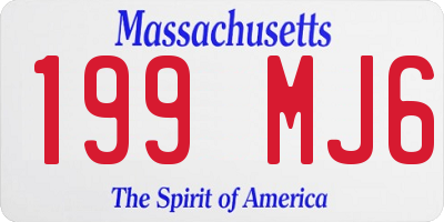 MA license plate 199MJ6