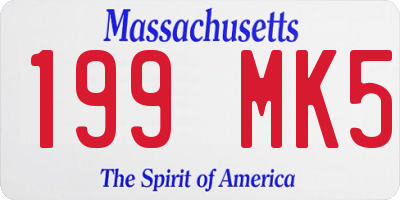 MA license plate 199MK5