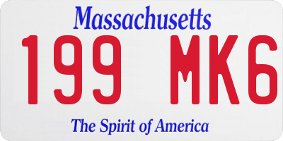 MA license plate 199MK6