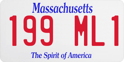 MA license plate 199ML1