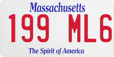 MA license plate 199ML6