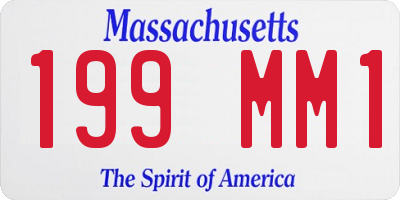 MA license plate 199MM1