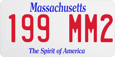 MA license plate 199MM2