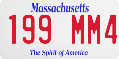 MA license plate 199MM4