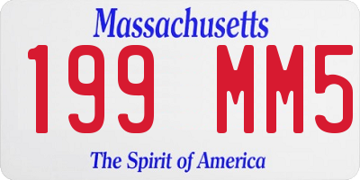 MA license plate 199MM5