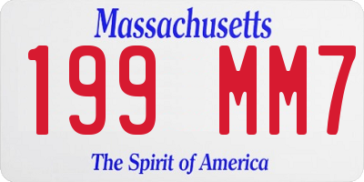 MA license plate 199MM7