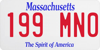 MA license plate 199MN0